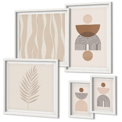 Set di 5 quadri Forme astratte della natura