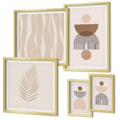 Set di 5 quadri Forme astratte della natura