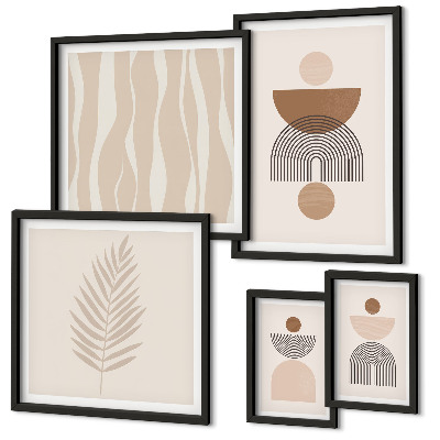 Set di 5 quadri Forme astratte della natura