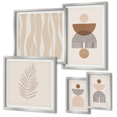 Set di 5 quadri Forme astratte della natura