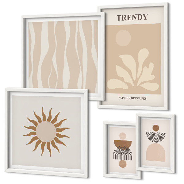 Set di quadri incorniciati Eleganti decorazioni astratte