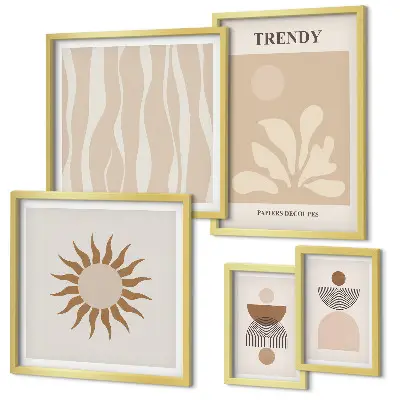 Set di quadri incorniciati decorazioni astratte eleganti