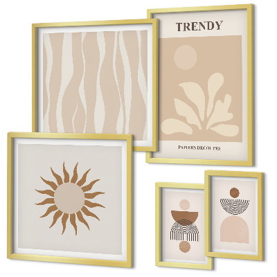 Set di quadri incorniciati Eleganti decorazioni astratte