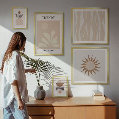 Set di quadri incorniciati Eleganti decorazioni astratte