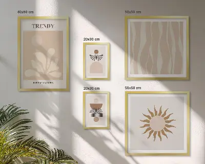 Set di quadri incorniciati decorazioni astratte eleganti