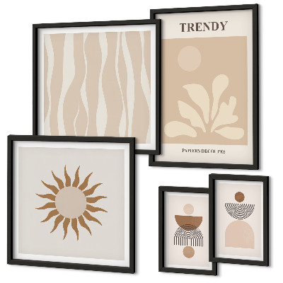 Set di quadri incorniciati Eleganti decorazioni astratte