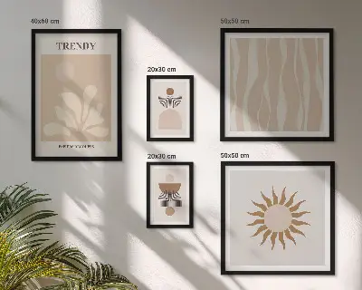 Set di quadri incorniciati decorazioni astratte eleganti