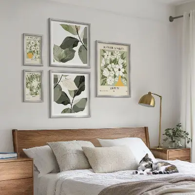 Polittico con cornice con motivi floreali Londra Dublino Tokyo