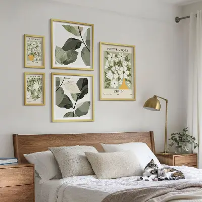 Polittico con cornice con motivi floreali Londra Dublino Tokyo