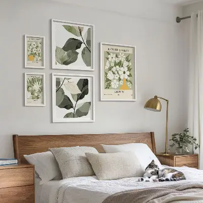 Polittico con cornice con motivi floreali Londra Dublino Tokyo
