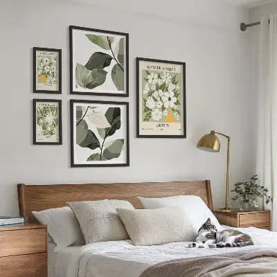 Polittico con cornice con motivi floreali Londra Dublino Tokyo