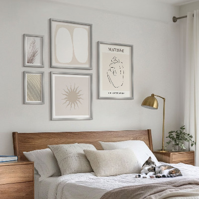 Set di 5 quadri forme minimaliste in stile boho