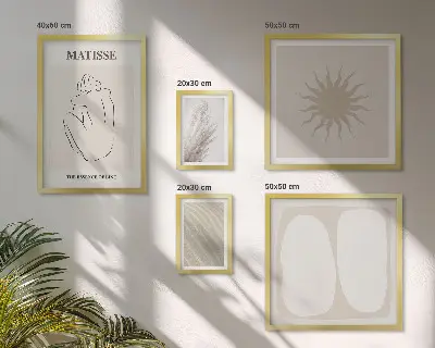 Set di 5 quadri con forme minimaliste in stile boho