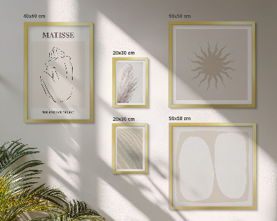 Set di 5 quadri forme minimaliste in stile boho