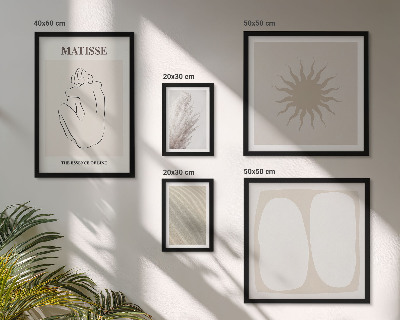 Set di 5 quadri forme minimaliste in stile boho