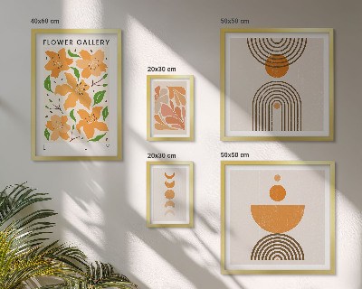Set di 5 quadri Fiori e geometrie eleganti