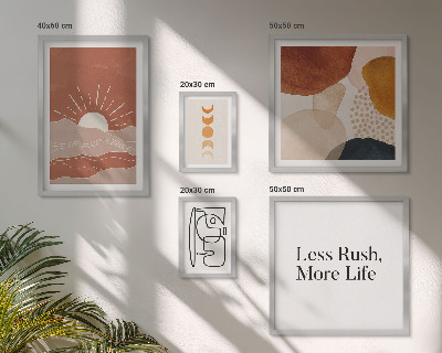 Set di quadri incorniciati Grafica astratta ed elegante del sole
