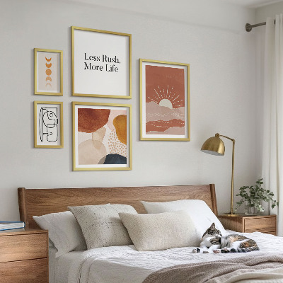 Set di quadri incorniciati Grafica astratta ed elegante del sole