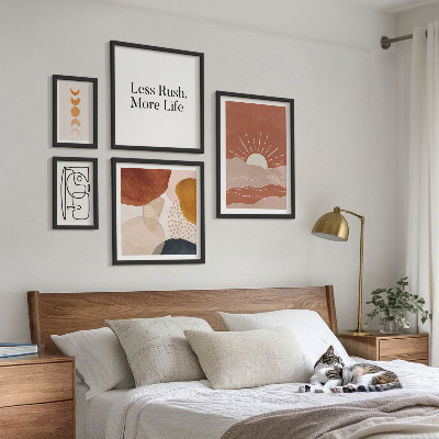 Set di quadri incorniciati Grafica astratta ed elegante del sole