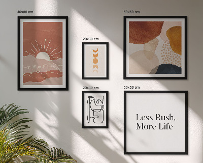 Set di quadri incorniciati Grafica astratta ed elegante del sole