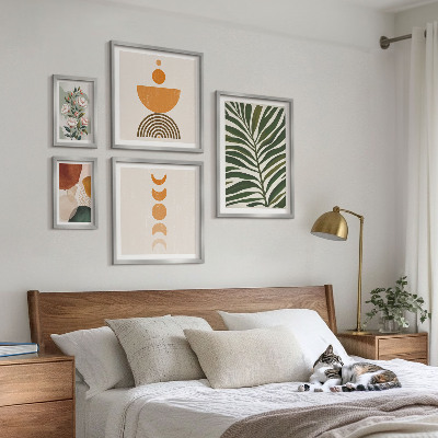 Polittico con cornice motivi vegetali forme boho