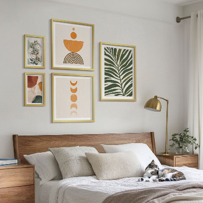 Polittico con cornice motivi vegetali forme boho
