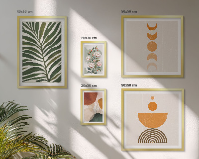 Polittico con cornice motivi vegetali forme boho