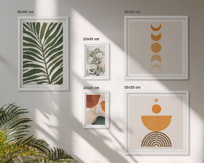 Polittico con cornice motivi vegetali forme boho