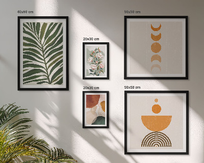 Polittico con cornice motivi vegetali forme boho