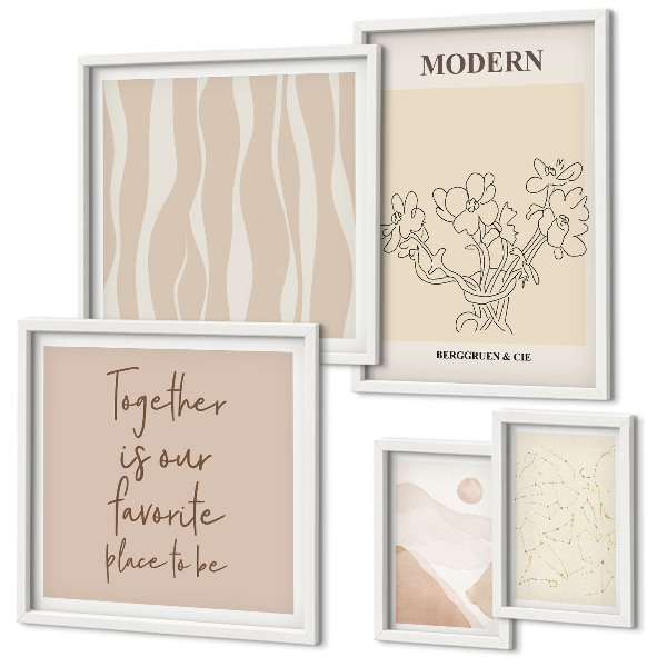 Set di 5 quadri Set moderno in stile minimalista