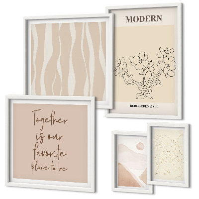 Set di 5 quadri Set moderno in stile minimalista