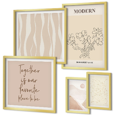 Set di 5 quadri Set moderno in stile minimalista