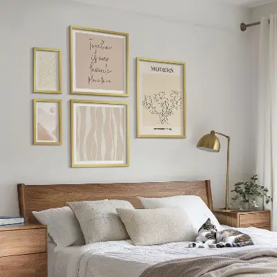 Set di 5 quadri in stile moderno minimalista