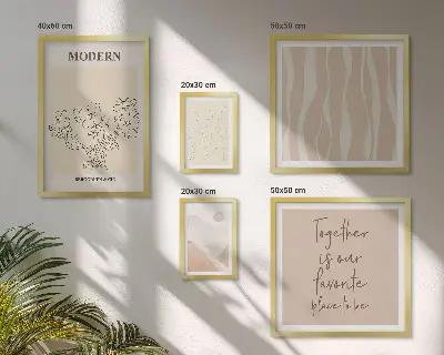 Set di 5 quadri in stile moderno minimalista