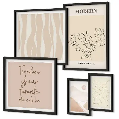 Set di 5 quadri in stile moderno minimalista