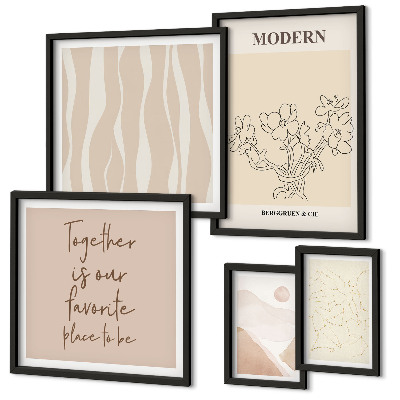 Set di 5 quadri Set moderno in stile minimalista