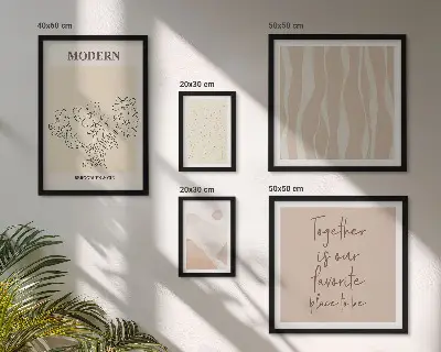 Set di 5 quadri in stile moderno minimalista