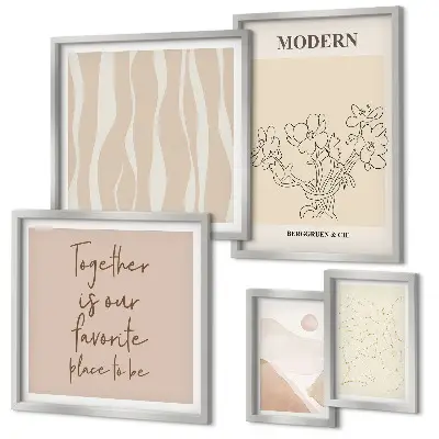 Set di 5 quadri in stile moderno minimalista