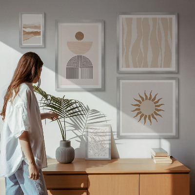 Set di quadri incorniciati Eleganti forme astratte della natura