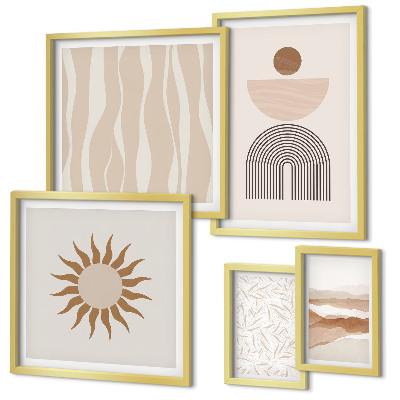 Set di quadri incorniciati Eleganti forme astratte della natura