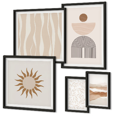 Set di quadri incorniciati Eleganti forme astratte della natura