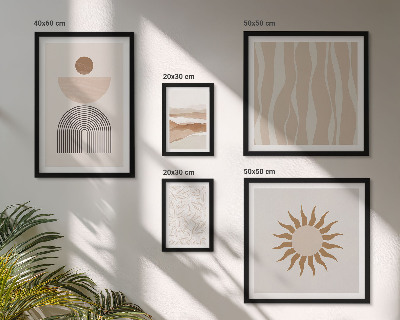 Set di quadri incorniciati Eleganti forme astratte della natura
