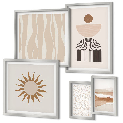 Set di quadri incorniciati Eleganti forme astratte della natura