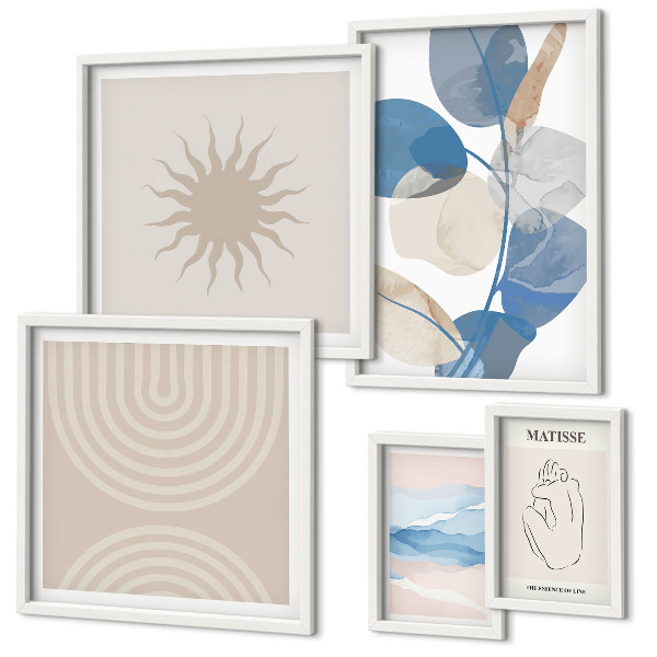 Set di quadri incorniciati Piante astratte eleganti