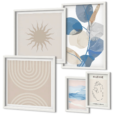 Set di quadri incorniciati Piante astratte eleganti