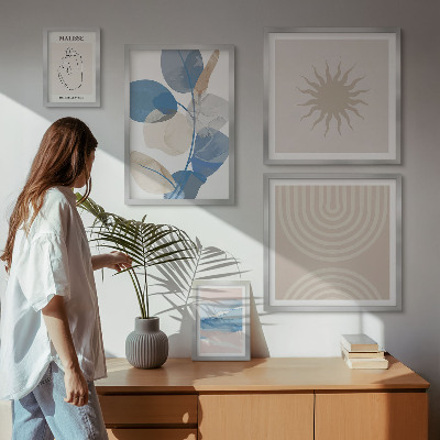 Set di quadri incorniciati Piante astratte eleganti