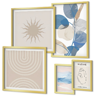 Set di quadri incorniciati Piante astratte eleganti