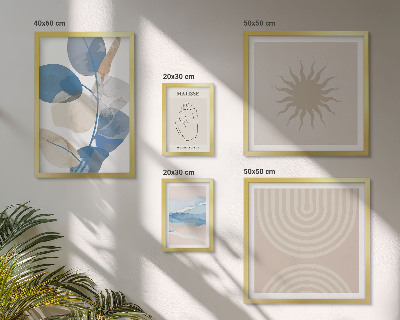 Set di quadri incorniciati Piante astratte eleganti
