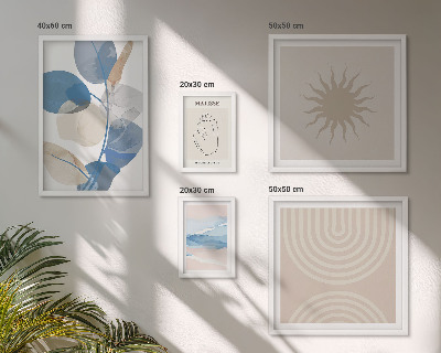 Set di quadri incorniciati Piante astratte eleganti