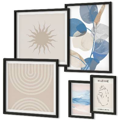 Set di quadri incorniciati Piante astratte eleganti